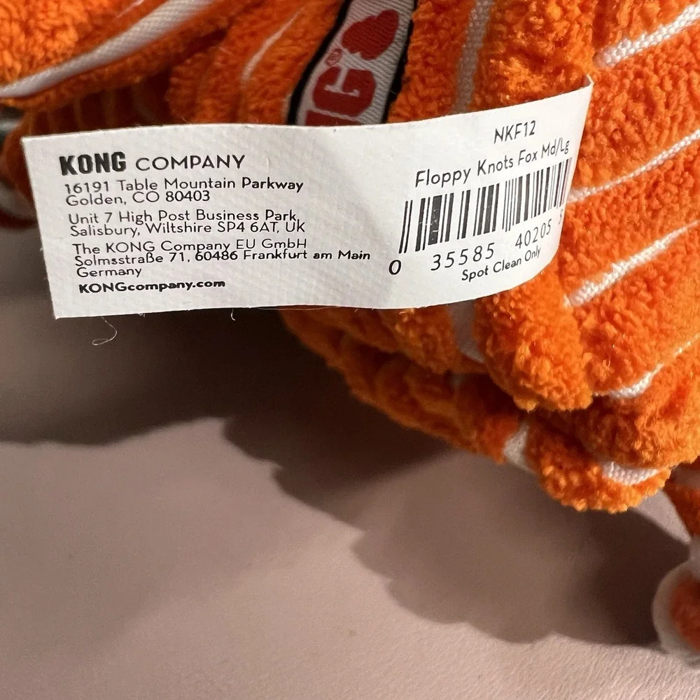 NWT Kong Knots FOX Rope Tug‎ Dog Toy Chew Play Treat Pet NEW